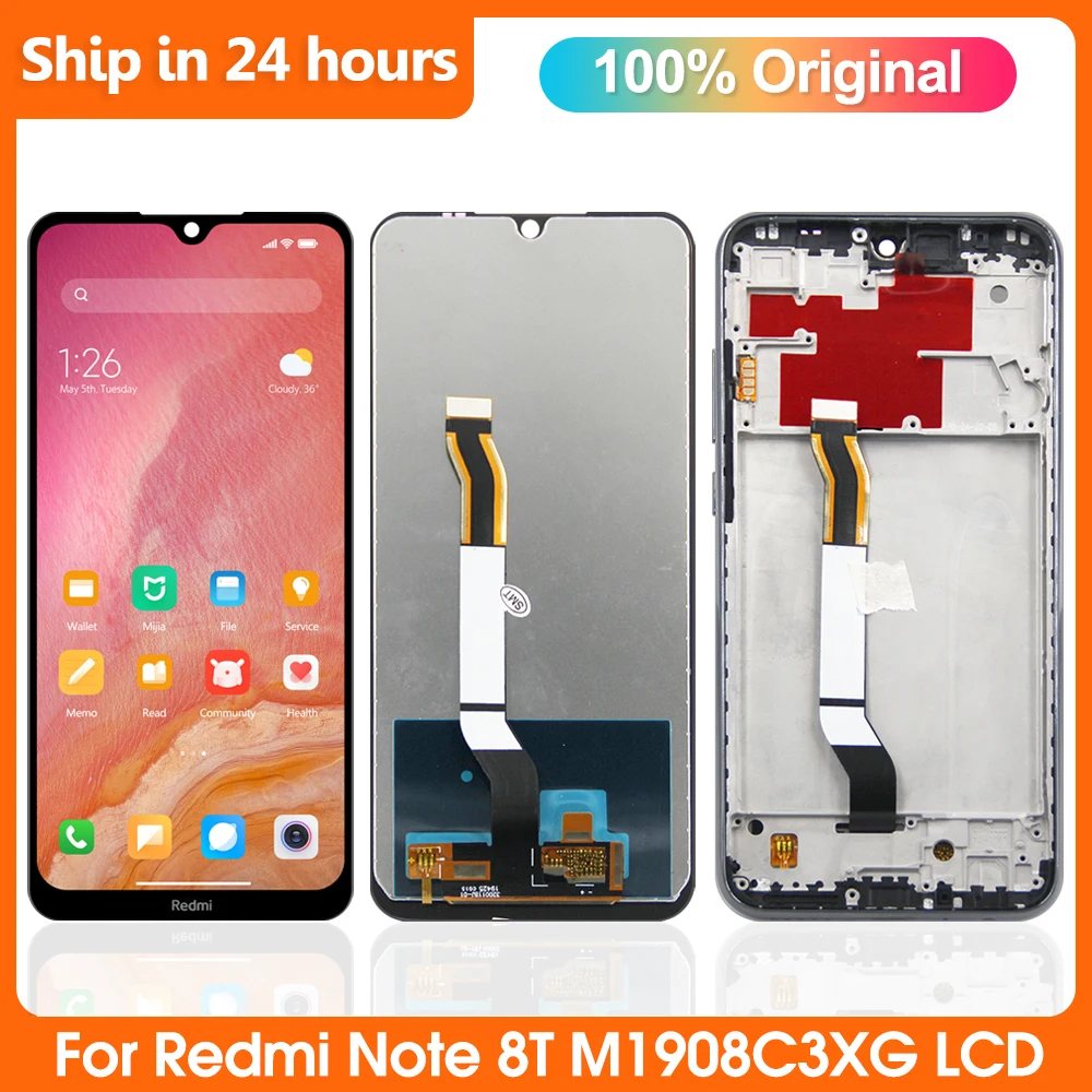 

Original Screen For Xiaomi Redmi Note 8T LCD Display M1908C3XG Touch Screen Digitizer Assembly Replacement For Note8T with Frame