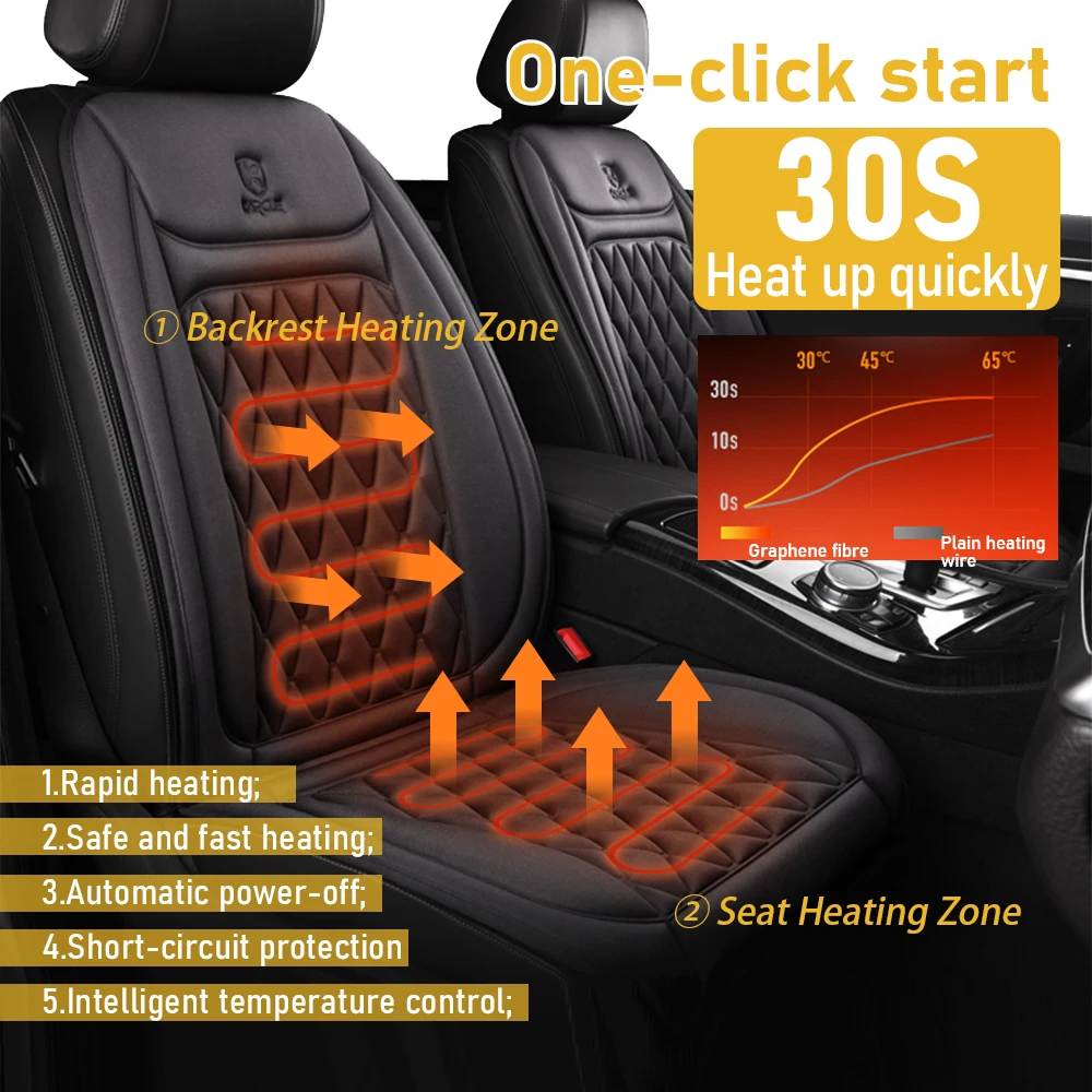 

2 шт., зимний чехол на автомобильное сиденье с подогревом, 12 В, 24 В, грелка, подушка для автомобильного сиденья с электрическим подогревом, подушка для сиденья, универсальная защита сиденья