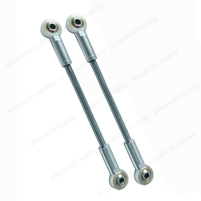 2PCS M4 Metal Pull Rod End  Positive Reverse Teeth Ball Joint Linkage Set Assembly 100/110mm Push Rod for RC Drone Accessories