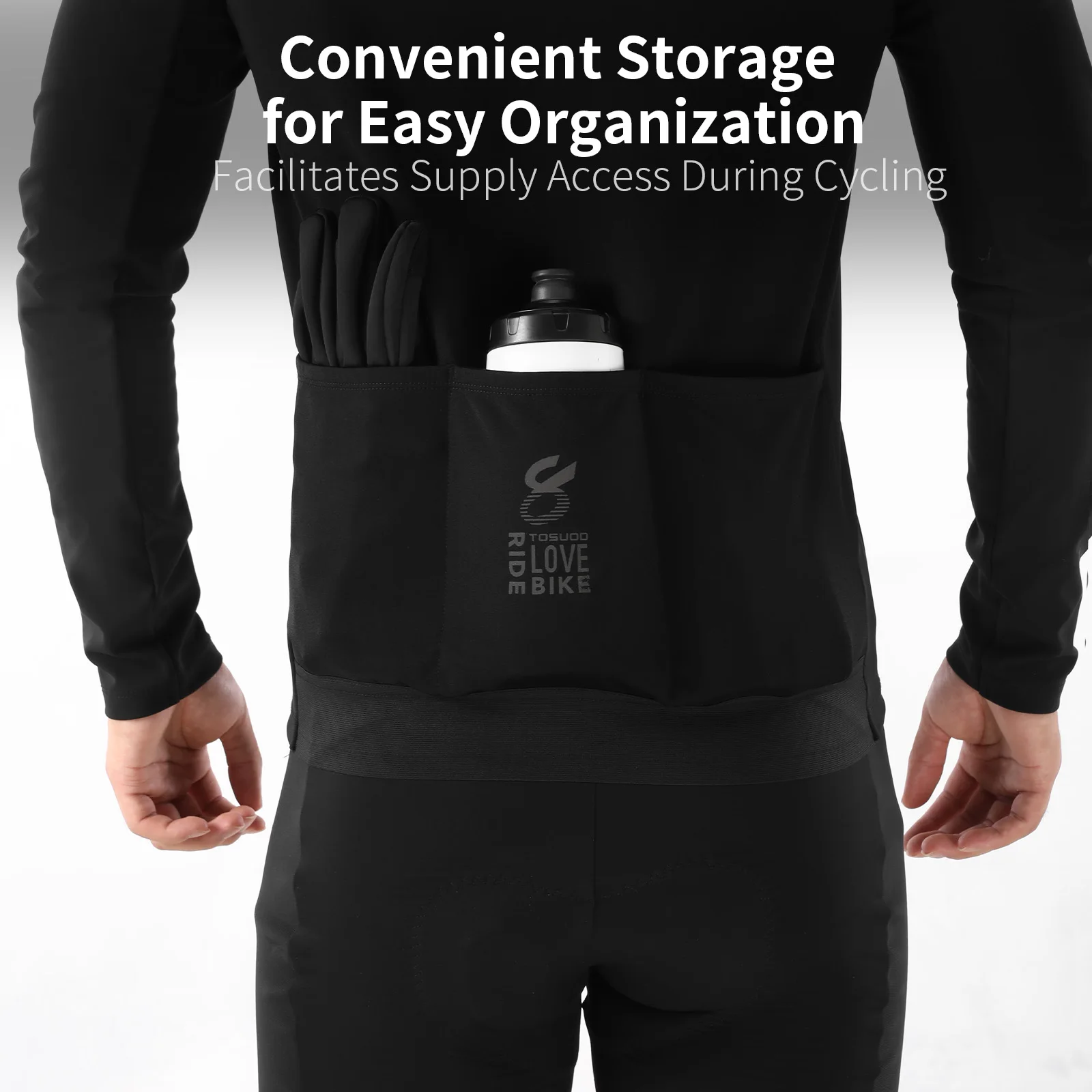 مجموعة TOSUOD الاحترافية لركوب الدراجات، جيرسيه بأكمام طويلة وسراويل مريلة مع ماصة للرطوبة لدراجة الطريق MTB #4