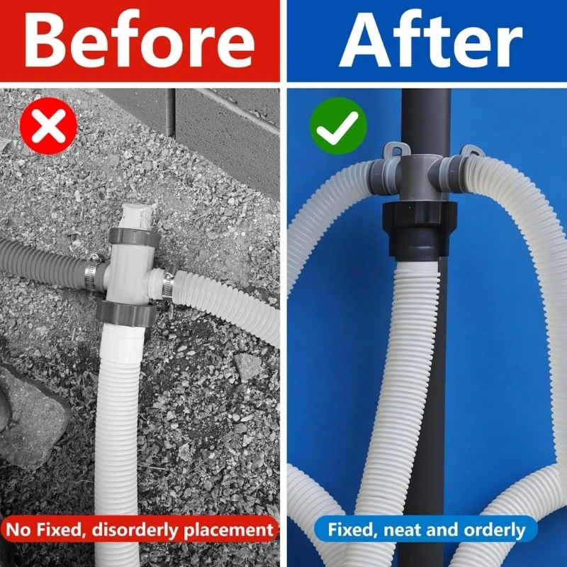 Pool Pipe Support Bracket Heavy Duty Pool Installation Set Optimized for Standard Diameters to Prevent Premature Wear C7AC