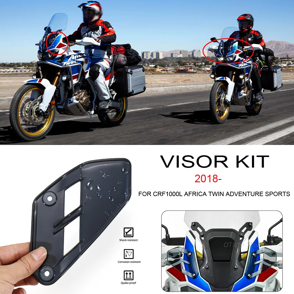 

New Motorcycle Visor Kit Side Windshield upper Wind Deflector For Honda CRF 1000 L CRF1000L Africa Twin Adventure Sports 2018 -