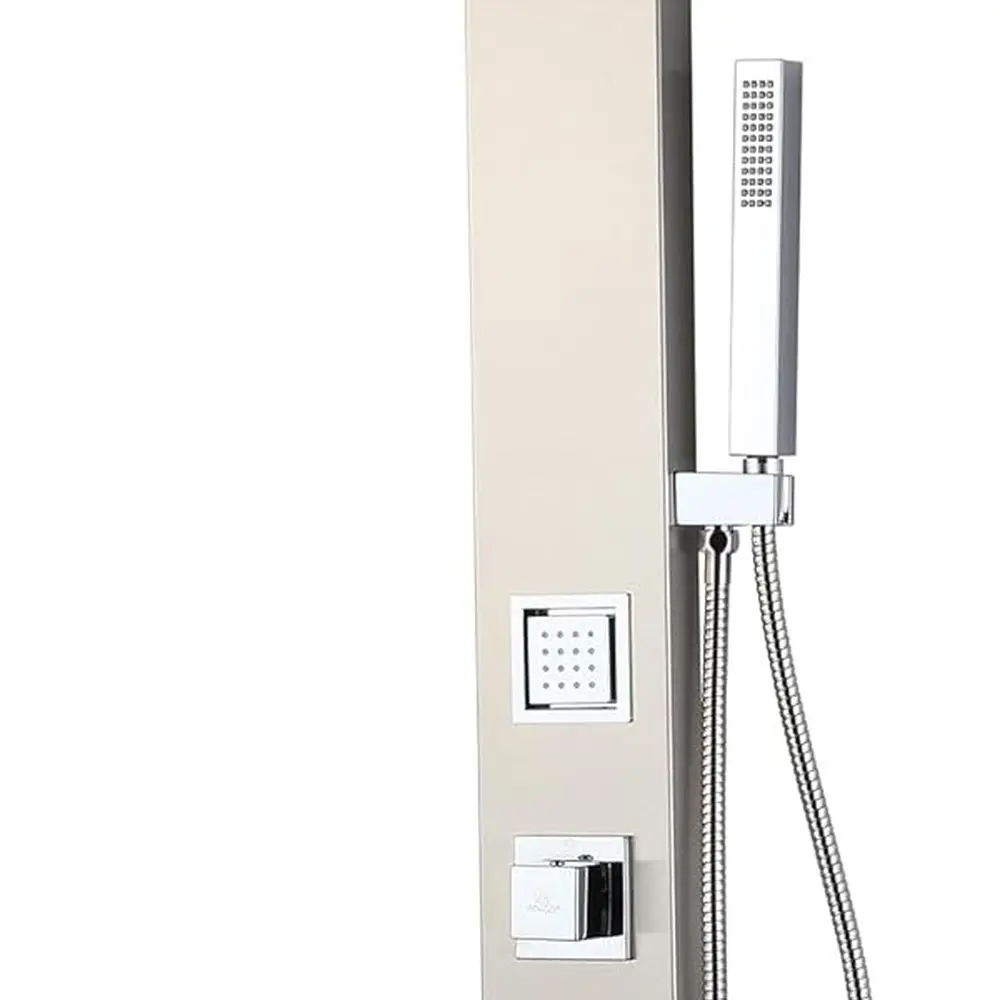 

39 Series Shower Tower with Dual Jet System, Rainfall & Body Sprays in Brushed Nickel