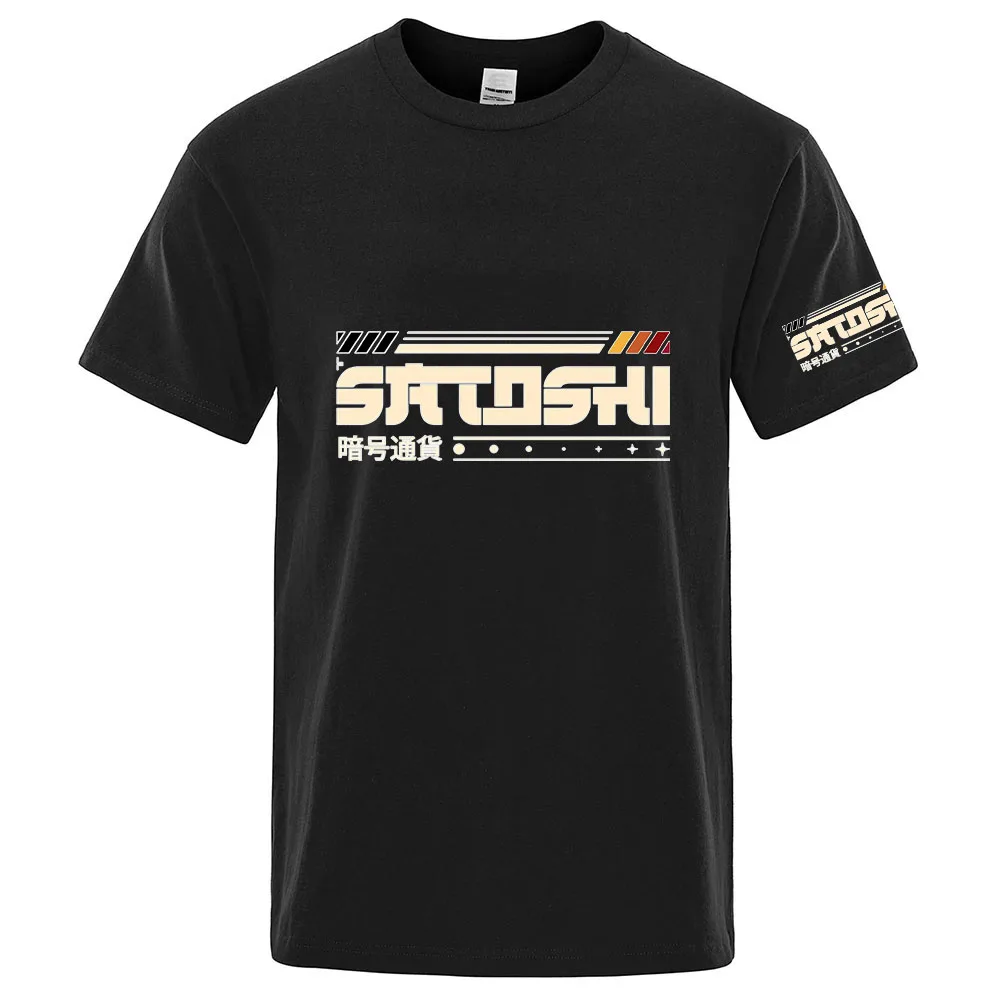 2026 Satoshi and Crypto Graphic Print Men's New Summer Quick Drying Comfortable Personality Round Neck Short Sleeve Shirt