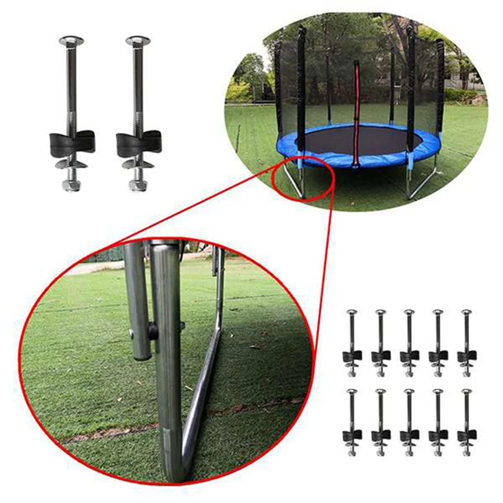 

L71A 24Pcs Trampoline Screws, Galvanized Steel Screws, Screw Nut Kit, Trampoline Bottom Set Screws