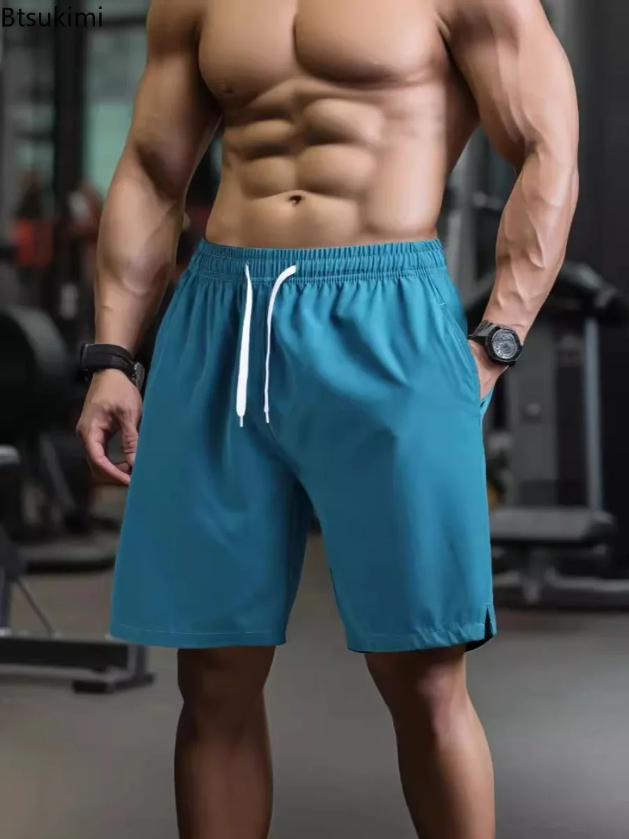 2026 Men's Ice Silk Sports Shorts Summer Breathable Quick-Drying Tennis Badminton Sweatpants Male Outdoor Running Fitness Shorts