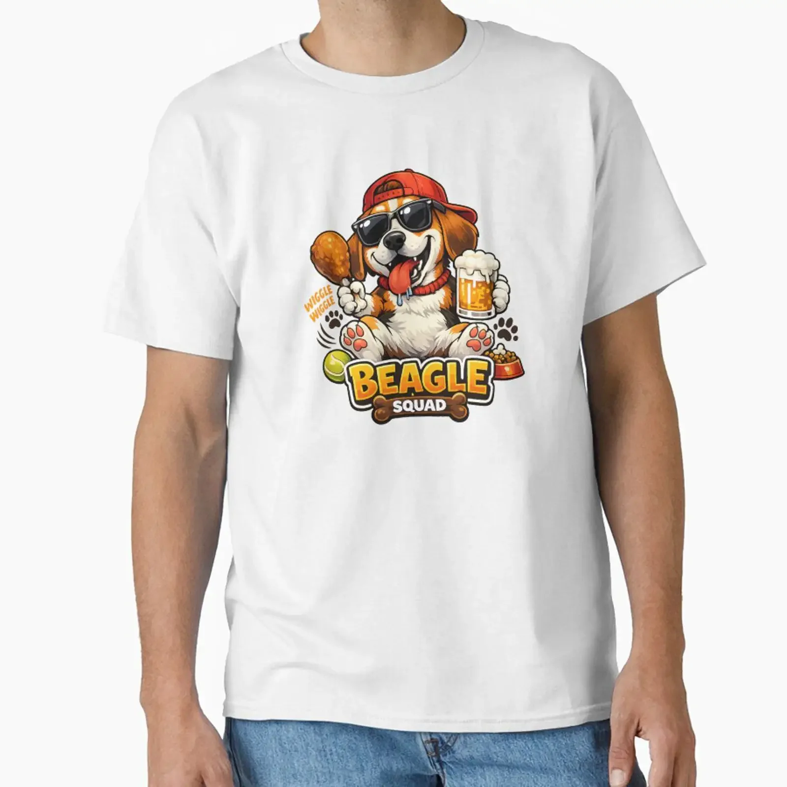 Funny Beagle dog Classic T Shirt vintage Washed graphic Breathable Versatile Stretched homme Comfortable Slightly Stylish