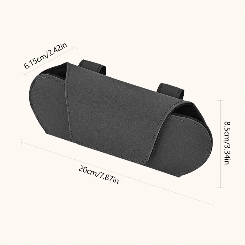 Magnetisches Brillenetui für das Auto, universelle, multifunktionale Aufbewahrungsbox für die Sonnenblende, Brillenetui aus Wildleder für das Auto, Brillenhalter für die Sonnenblende. – Detail 2