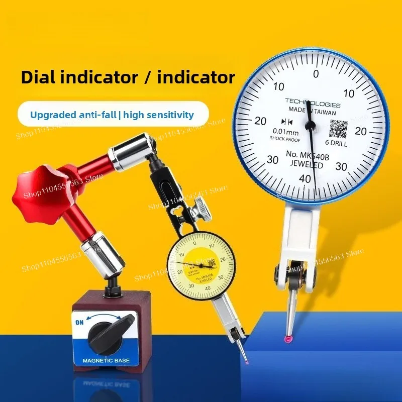 Lever Dial Test Indicator, Shockproof Dial Gauge, Mechanical Measuring Gauge, Machine Calibration Gauge Set