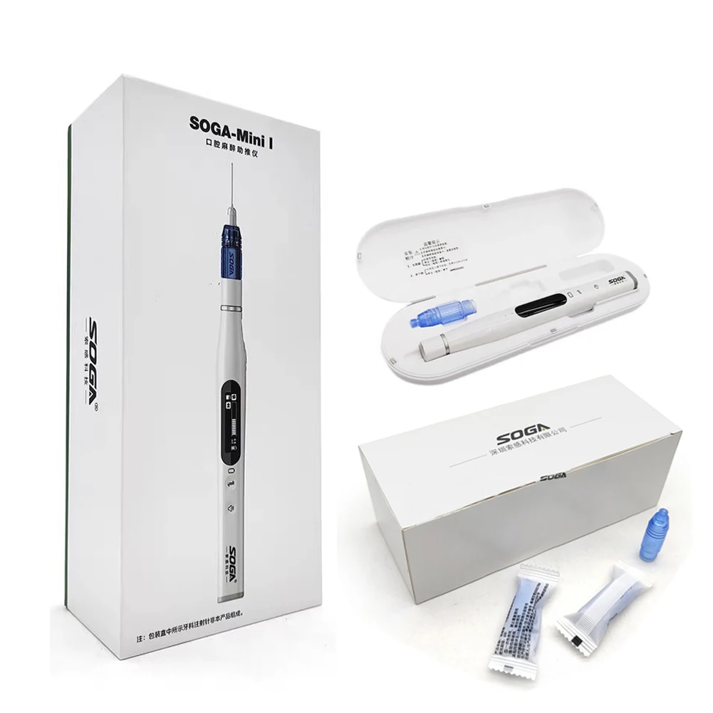 Dental Digital Anesthesia Injector SOGA Mini Smart I II Oral Local Anesthetic Syringe Painless Pen LCD Display Booster Device