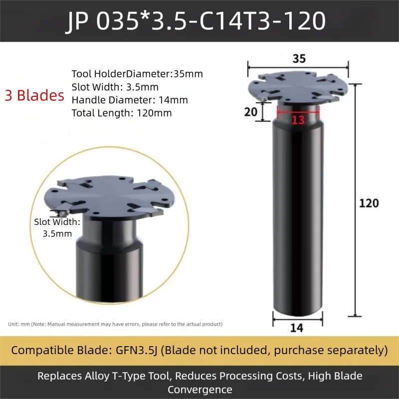 Jp Zaagblad Frees Cutter Bar 40X2 40X3 45X2 45X3 50X2 50X3 Freesgroef Gereedschap Vervangbaar Inzetstuk Gf 2Mm 3Mm