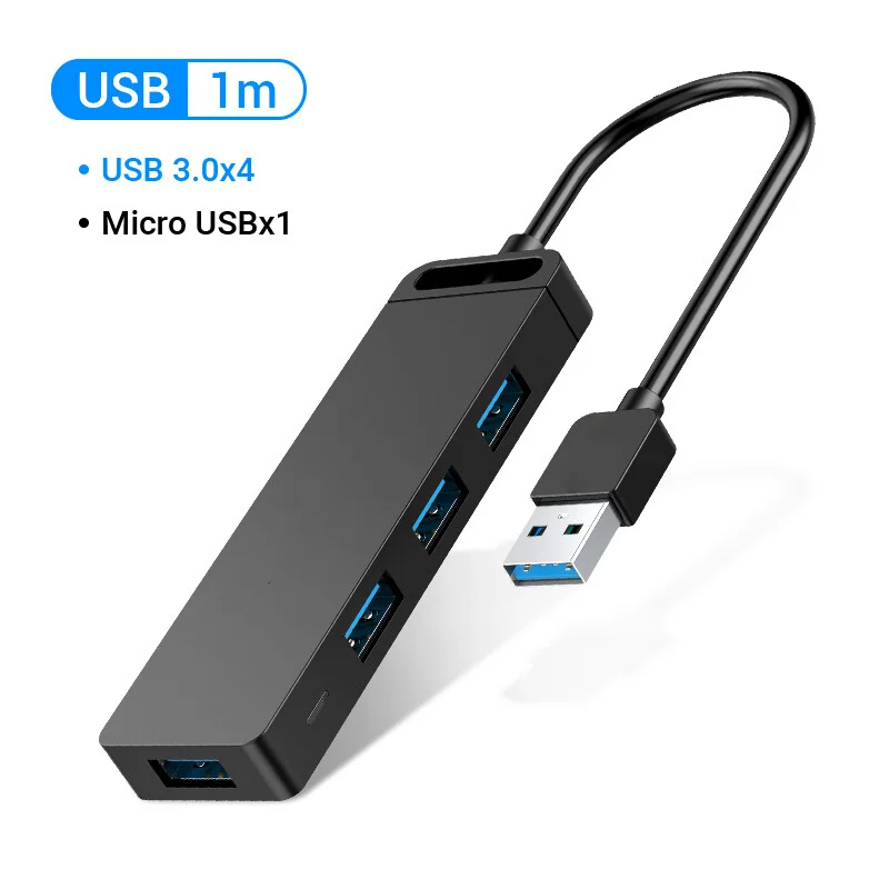 S  USB Type C HUB Multiport USB 3.0 Hub Micro Adapter Dongle For PC
