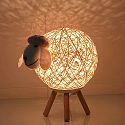 RGB Night Light 16 color LED Sheep Projector Wall Atmosphere Lighting Children for Bedroom Home Room Creative Decor Gift Lamp