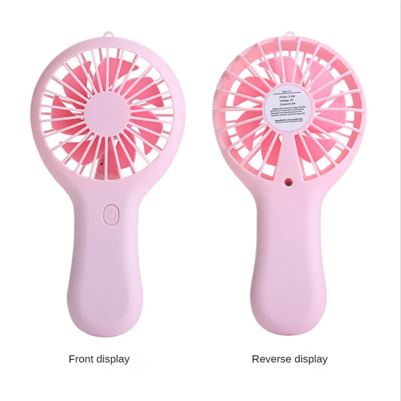 Handheld Mini Fan Portable USB Charging Convenient Small Fans Catapult Pocket Hand-Held Fan with Base Outdoor Fan-Green