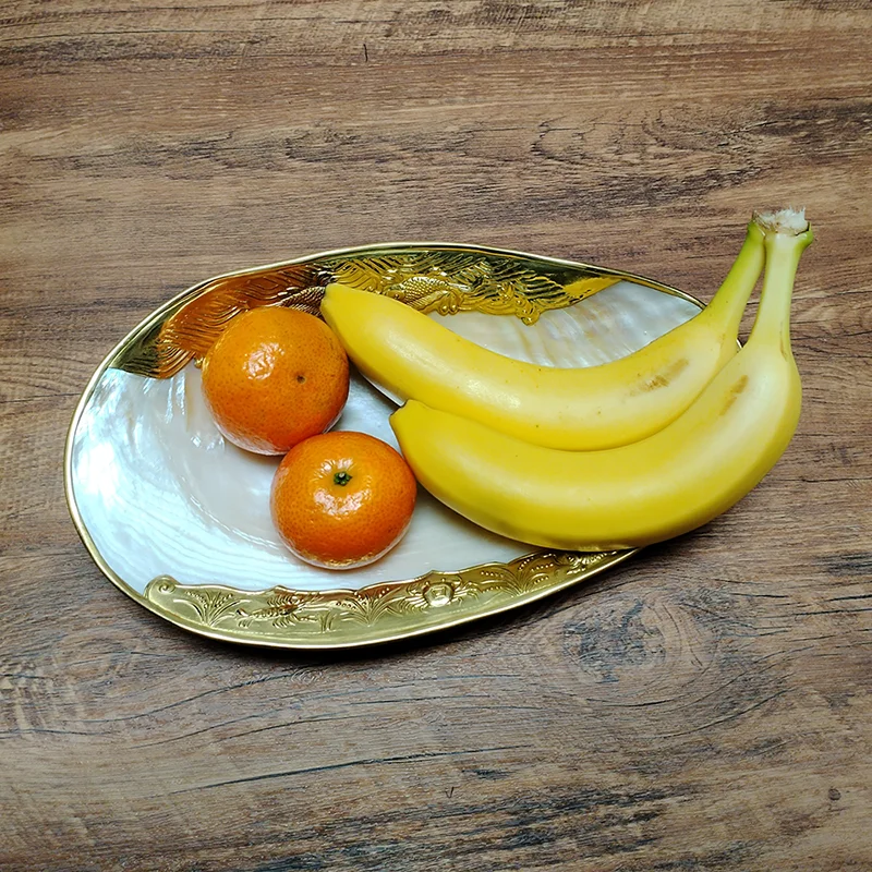 Mother of Pearl Serving Dish Natural Shell Tray Caviar, Finger Foods, Canape, ,Tart Cakes Holder DIY Crafts Seashell Beach Decor