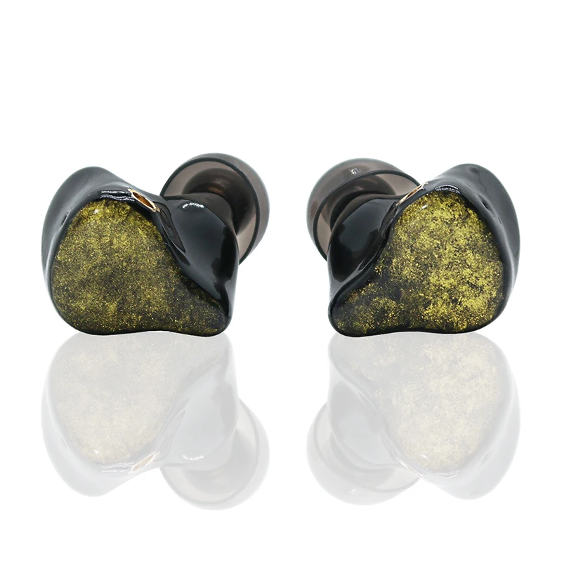 Pirole In Ear Monitor 1DD+1BA Dual Driver IEM Music Earphone With PVC 4-Strands OFC Detachable MMCX 3.5MM Headphones Cable