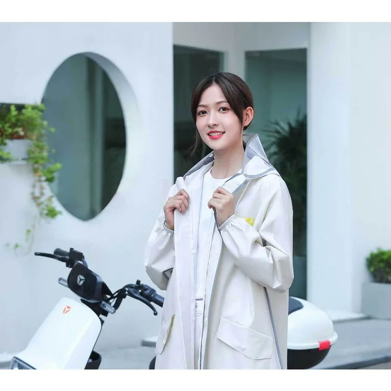 Chubasquero Poncho impermeable para adulto de una sola pieza a prueba de lluvia de cuerpo completo largo para mujer