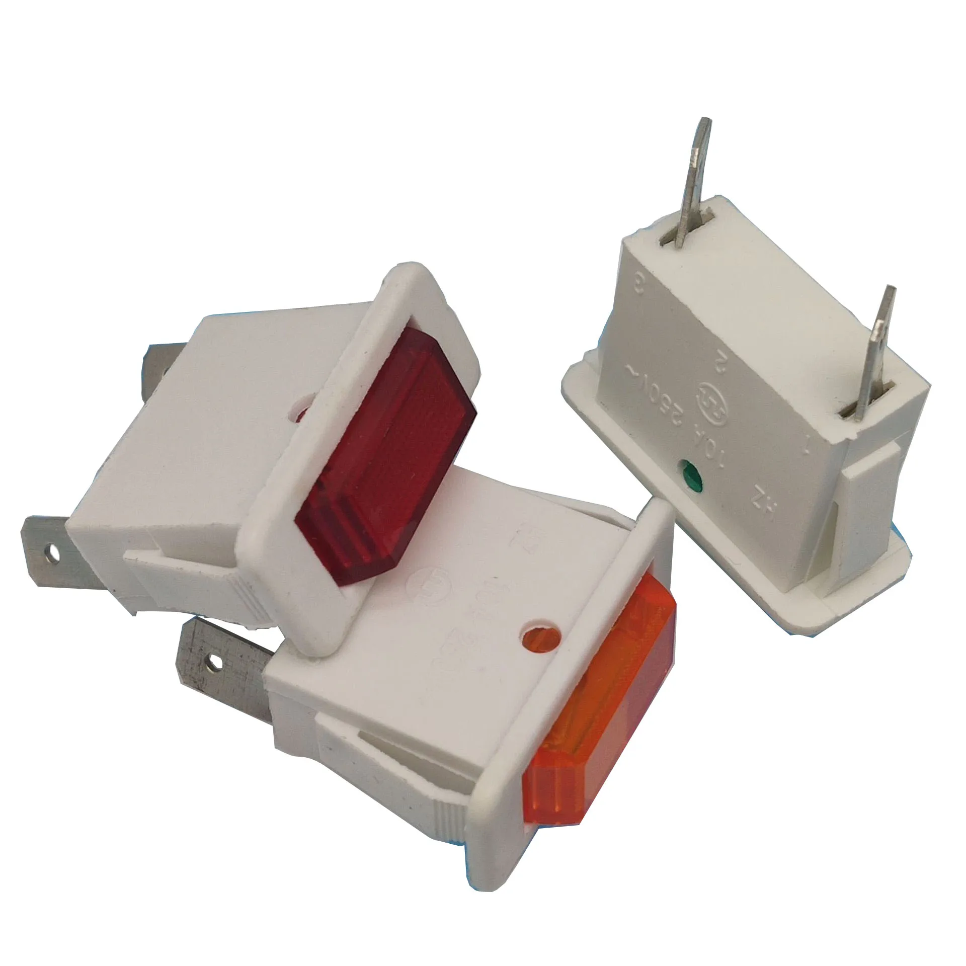 ZJSHUYI Boat-shaped Rectangular  Indicator Light XCD3 Red and Green 33*14 White Shell 220v