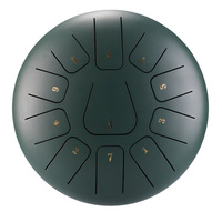 Hluru Music Drum 8 Inch 11 Note Glucophone Steel Tongue Drum 8 Inch F Tone Hand Drum Ethereal Drum Percussion Musical Instrument