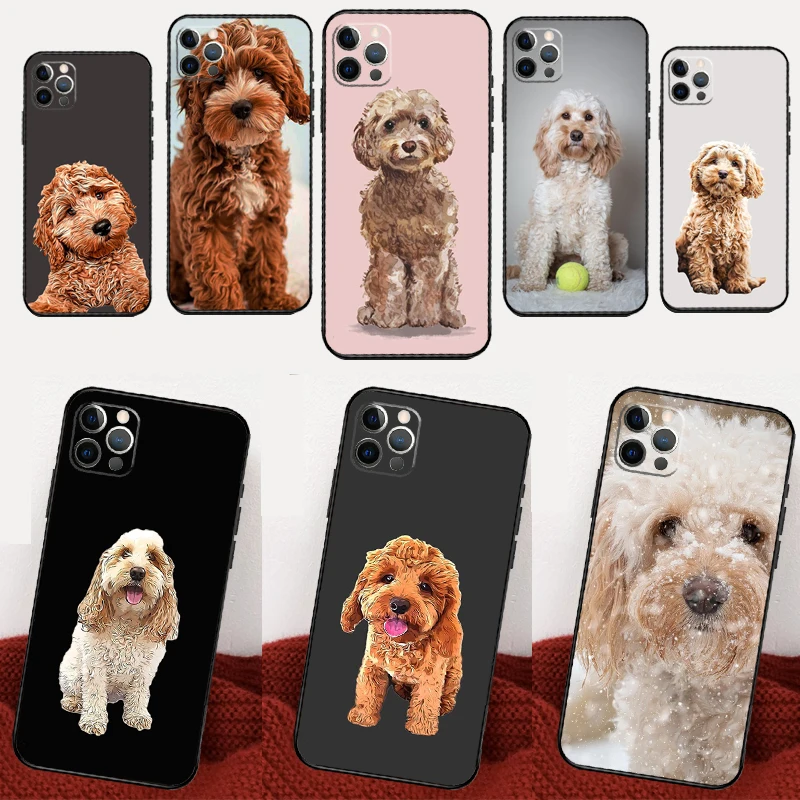 Cute Cockapoo Dog Phone Case For iPhone 16 15 12 13 11 14 Pro Max Mini X XR XS Max 6S Plus Coque