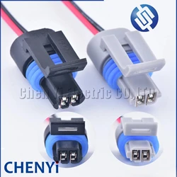 2 Pin/Way Manifold Intake Air Temp Car Connector Plug With Pigtail 12162197 For GMC IAT MAT ACT Sensor with 15cm 20AWG