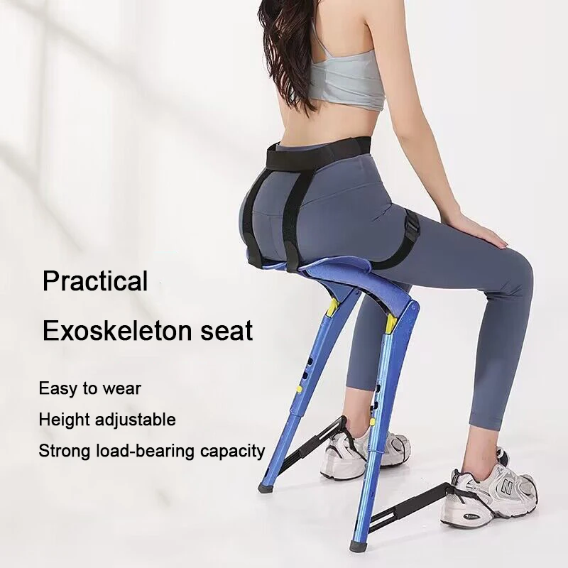 Travel Multifunctional Seat Stool New Exoskeleton Wearable Sports Lightweight Folding Chair Fishing Outdoor Portable