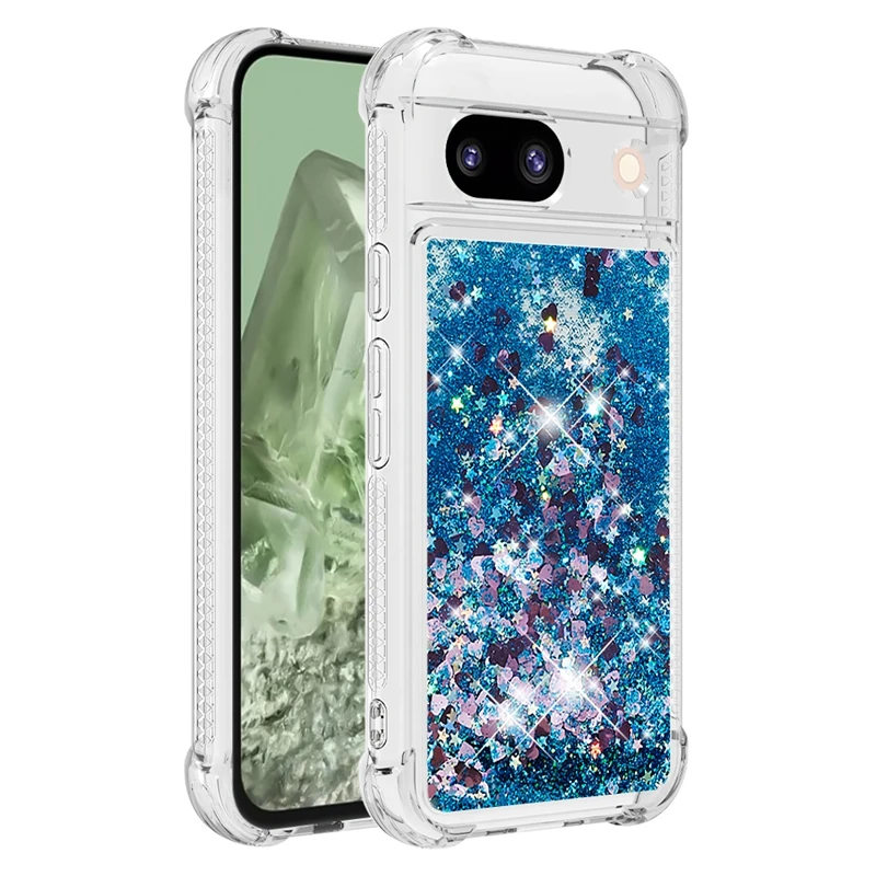 Pixel 8 Pro Case on For Funda Google Pixel 8 Pro Cover Glitter Dynamic Liquid Case For Google Pixel8 8A 7A 8Pro Phone Case Etui