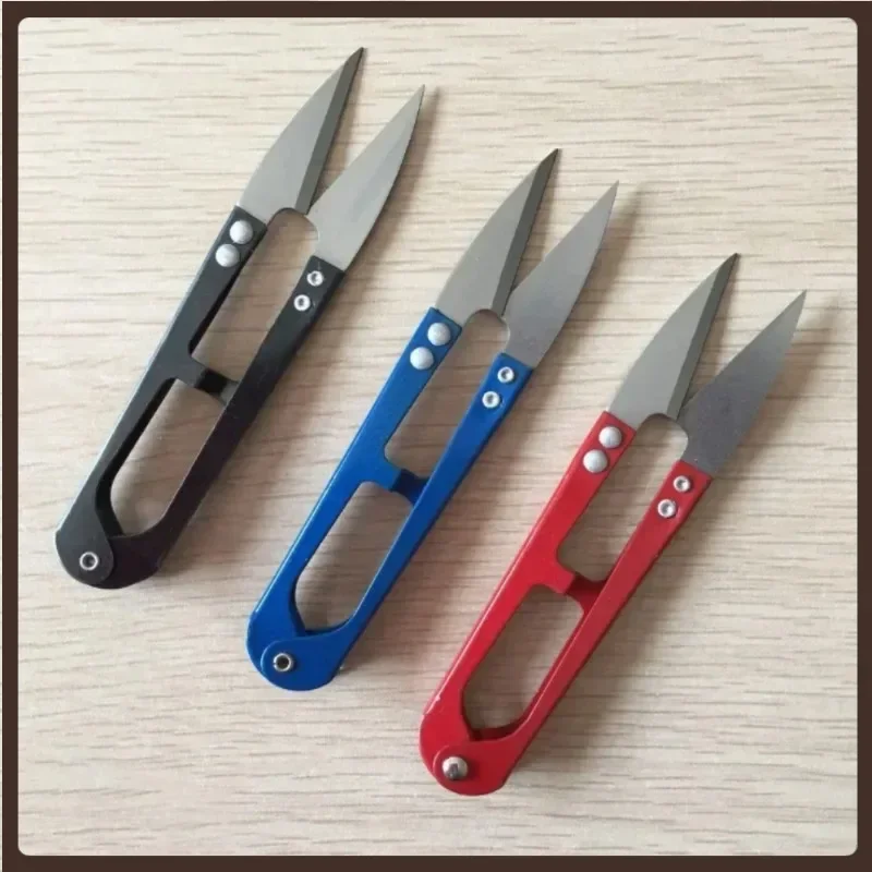 

1Pcs U Shape Fishing Scissors Mini Fish Scissors Embroidery Application Scissors Fishing Line Cutter Tools Fishing Accessories