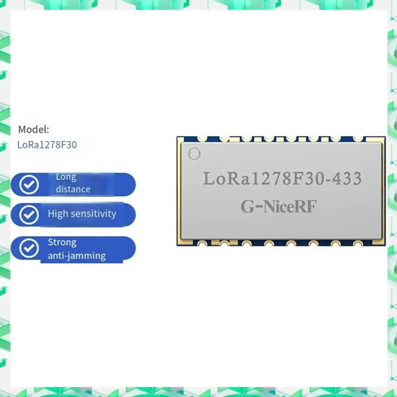 

Беспроводной модуль Lora, радиочастотный приемопередатчик с защитой от помех, 1 Вт, передача данных на большие расстояния, высокая мощность, 400-460 МГц