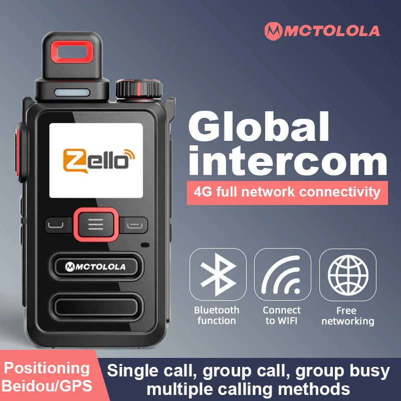 MOTOLOLA 2G/4G/5G Radio di rete Android Bluetooth Telefono PTT Wifi GPS Global POC Walkie Talkie Compatibile con Zello o Real ptt