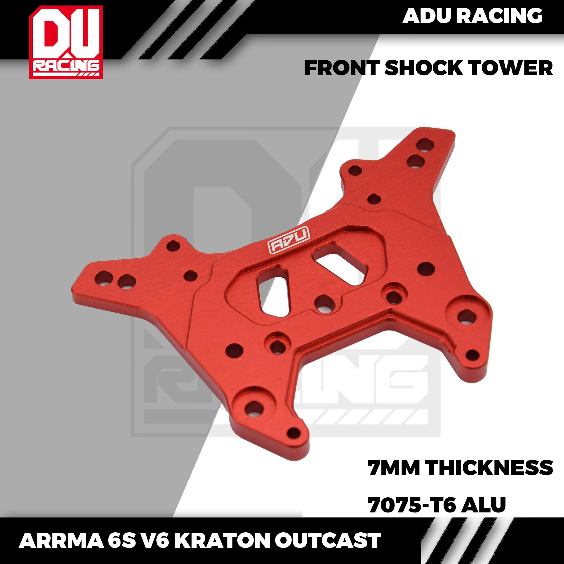 ADU Racing FRONT SHOCK TOWER CNC 7075-T6 ALUMINUM FOR ARRMA 6s V6 OUTCAST KRATON