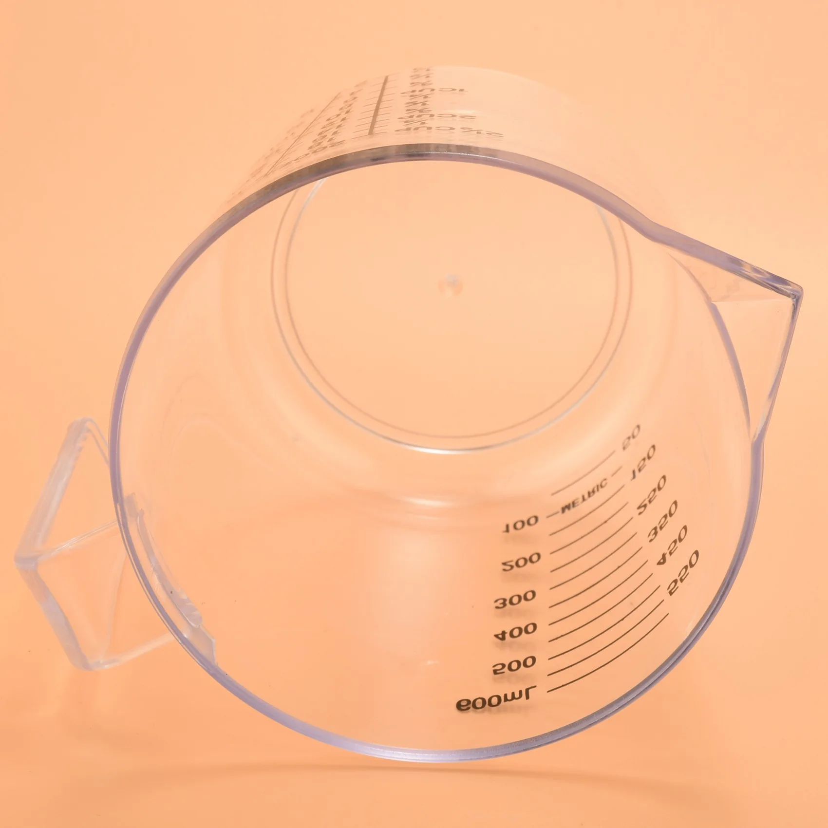 AFOURT-Baking Tools Double-Sided Graduated Plastic Measuring Cup With Graduated Measuring Cup Measuring Cylinder 600Ml