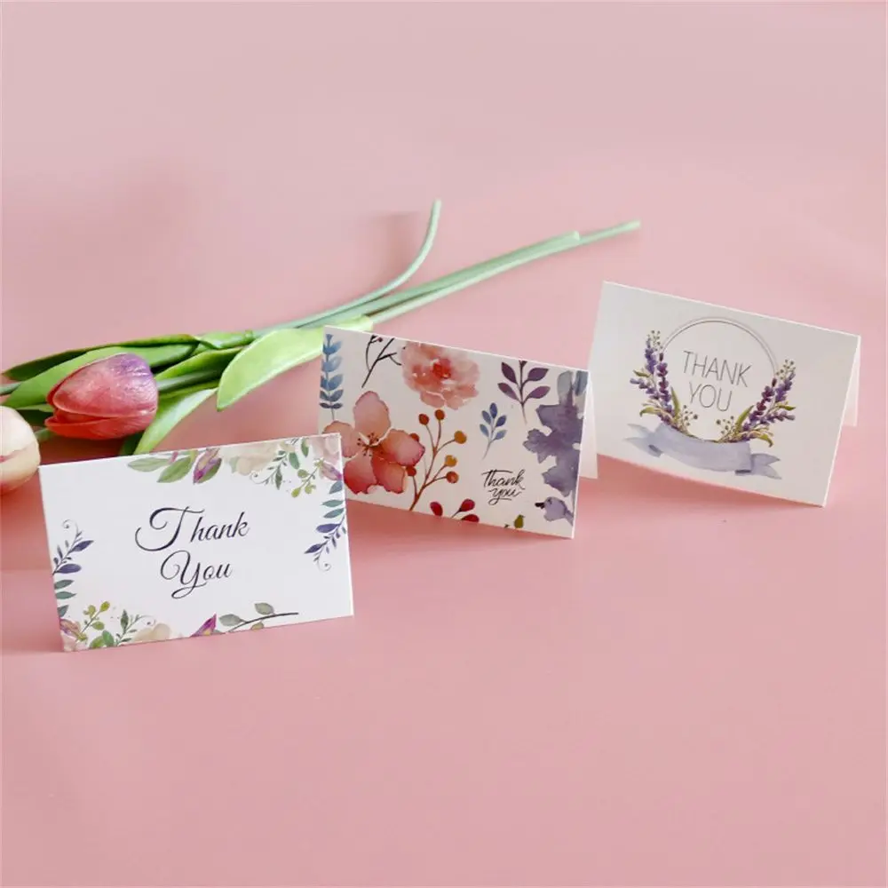 6 Sets of Thank You Cards with Envelopes and Stickers Floral Cards Blank Inside Message Greeting Cards Party