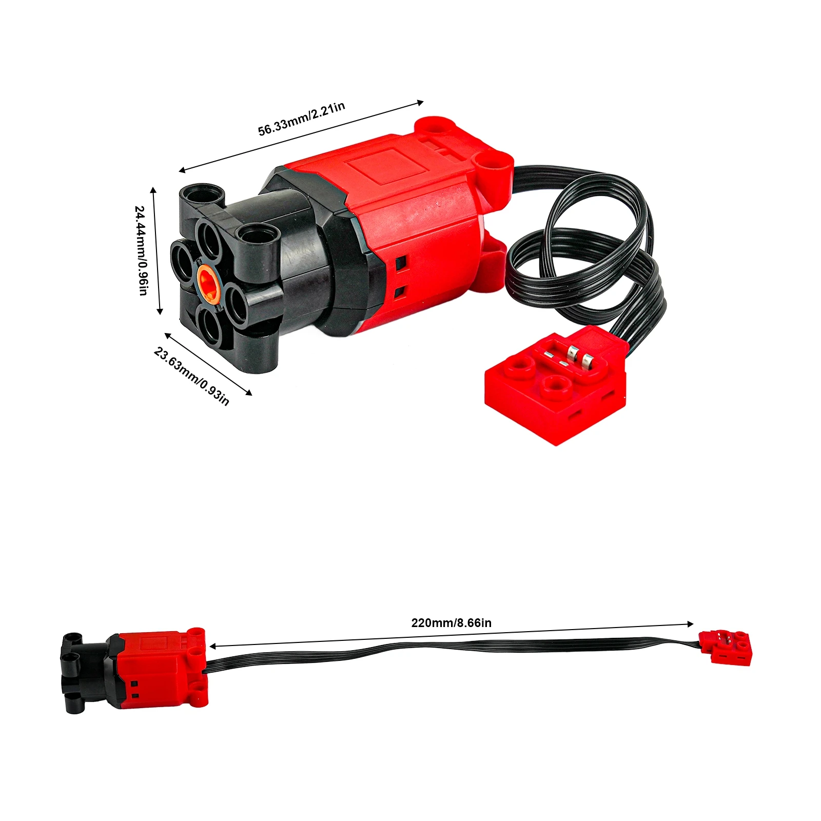Silnik 88003 L Czerwony Plus Silnik o Wysokim Momencie Obrotowym Funkcje Mocne do Klocków MOC DIY Samochód/Ciężarówka/Robot Kompatybilny ze Wszystkimi Głównymi Markami