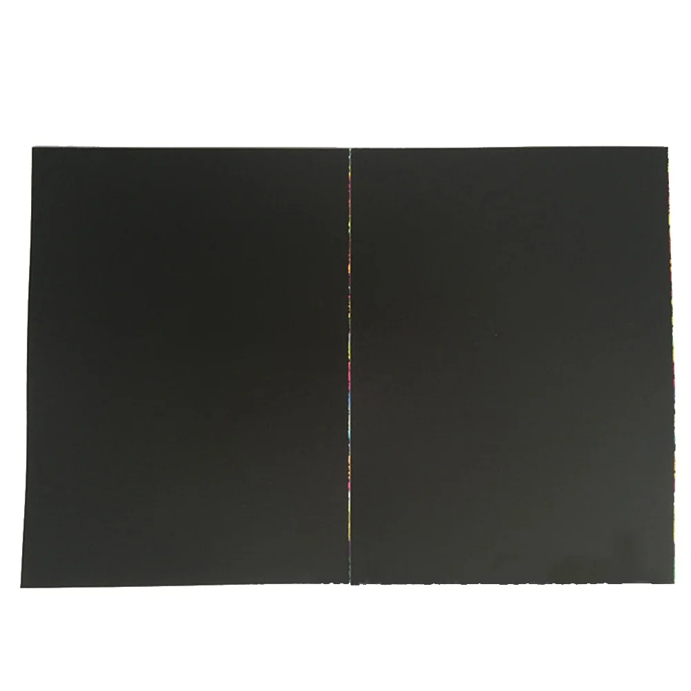 Scratch Painting Graffiti Book Thick Black Coating DIY Art Rainbow Paper Coloring Kids Toy Students Teaching Aid Drawing