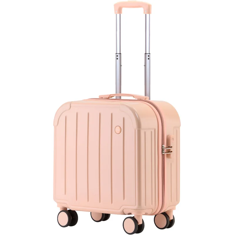 

Small 18" Rolling Luggage Women Men New Style Wheel Trolley Box Holiday Travel Clothes Carry Case