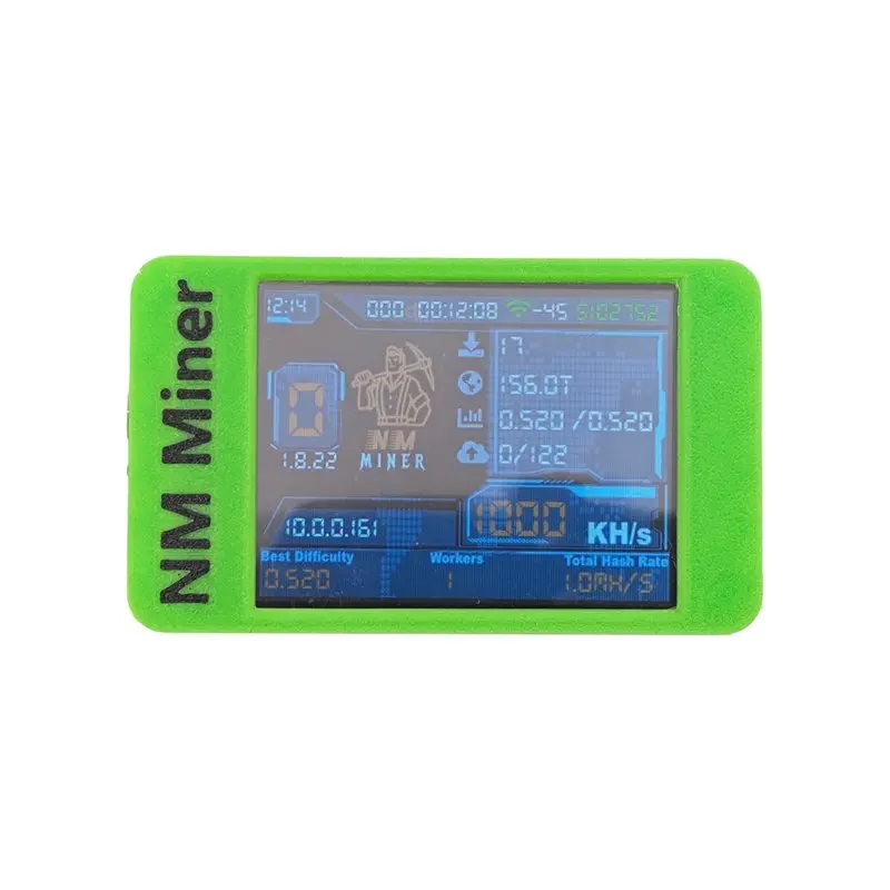 

NM Miner Nerdminer V2 1000KH/S Хешрейт ESP32 2,8-дюймовый интеллектуальный дисплей Биткойны Майнер-ABIU