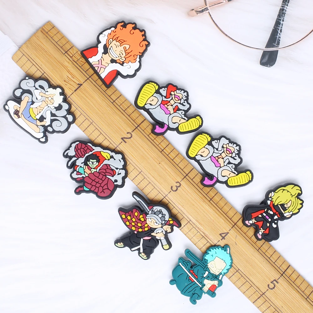 1pcs Japanese Popular Anime One Piece PVC Shoe Charms accessories Decoration Buckles Accessories Fit Bands Bracelets