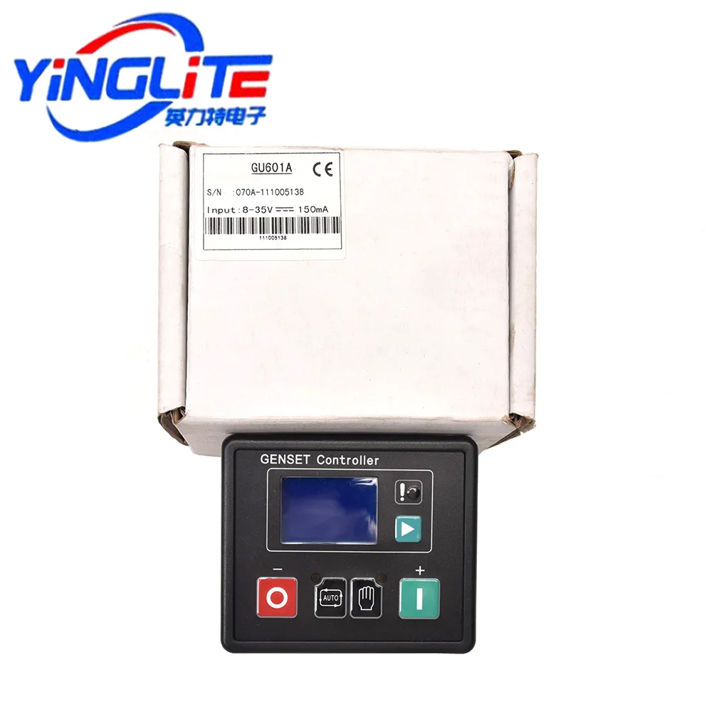 GU601A AVR Diesel Genset Controller LCD Display Auto Start Generator Control Board for Electrical Equipment