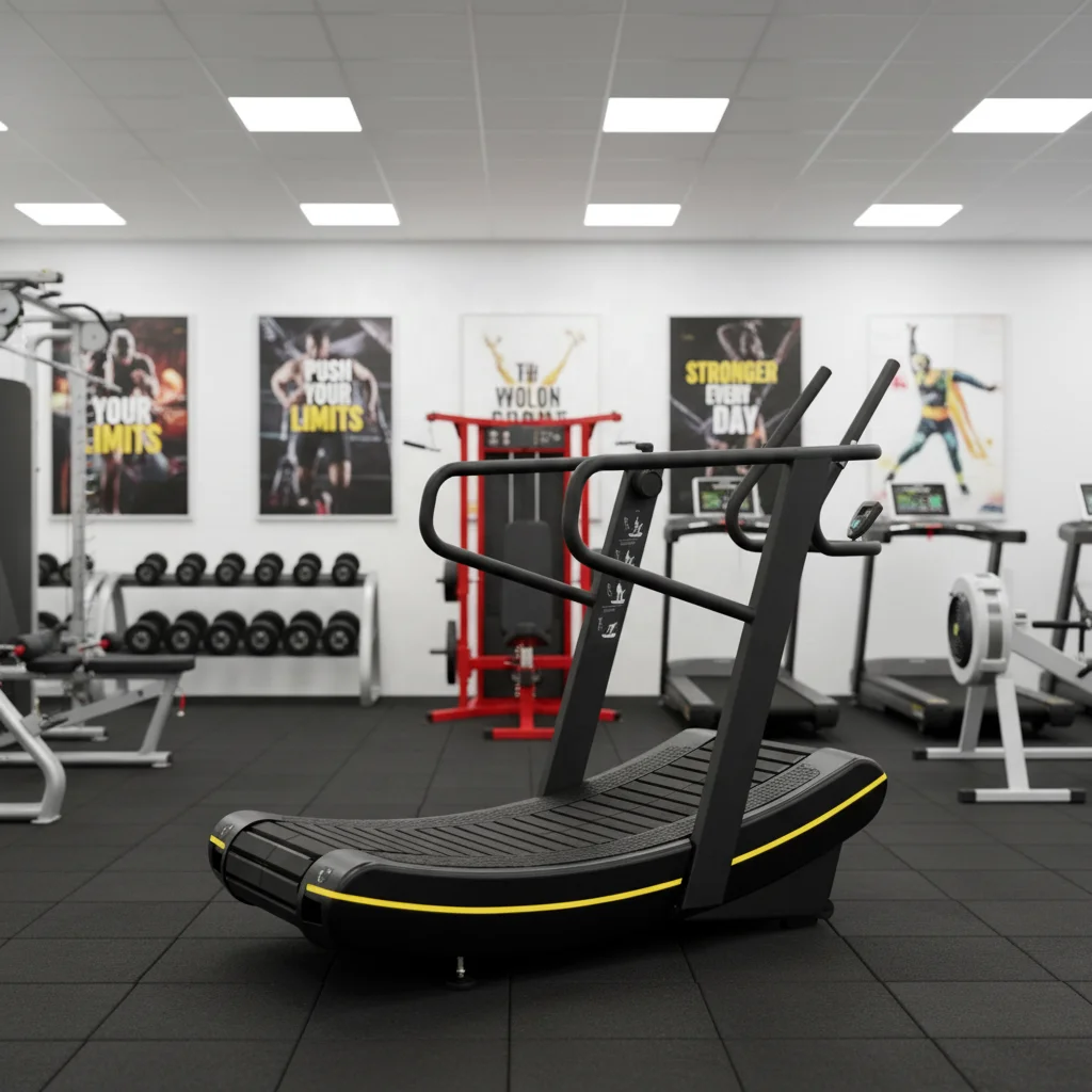 

Commercial Electric Treadmill Self Generating Curve Gym Use
