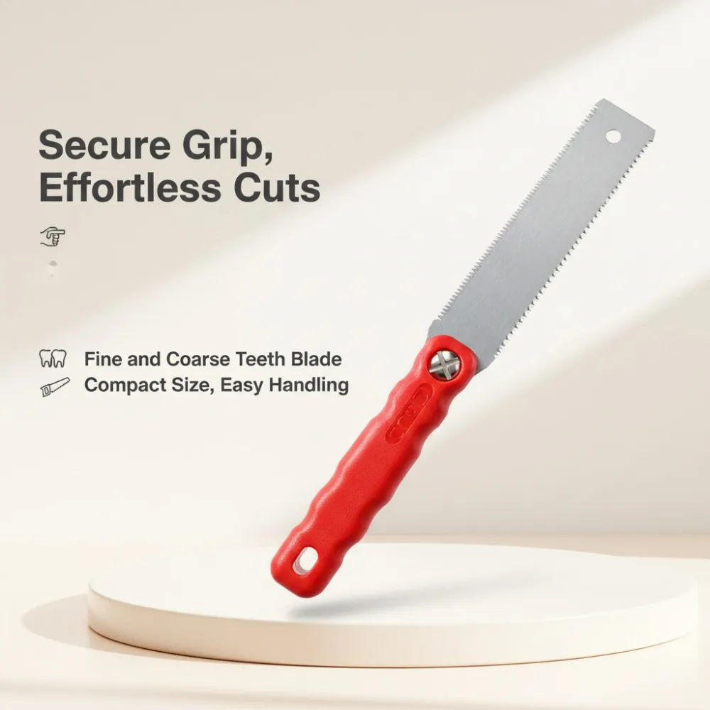 Japanese Small Double-sided Saw Woodworking Hand Mini Saw 65mn Steel Flexible Blade for Cutting Wood Plastic Hand Tools