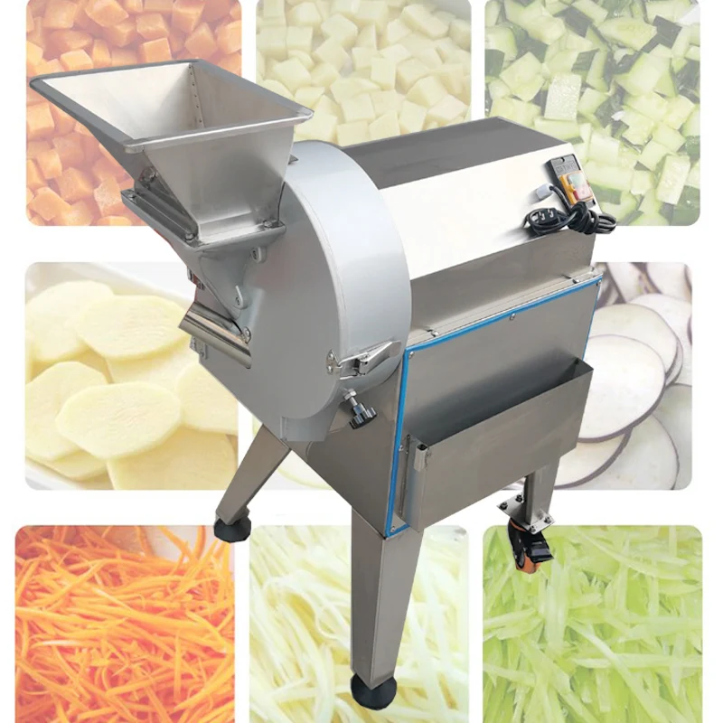 Canteen Commercial High Power Electric Vegetable Cutter Potato Radish Dicing Machine Vegetable Cutting Machine