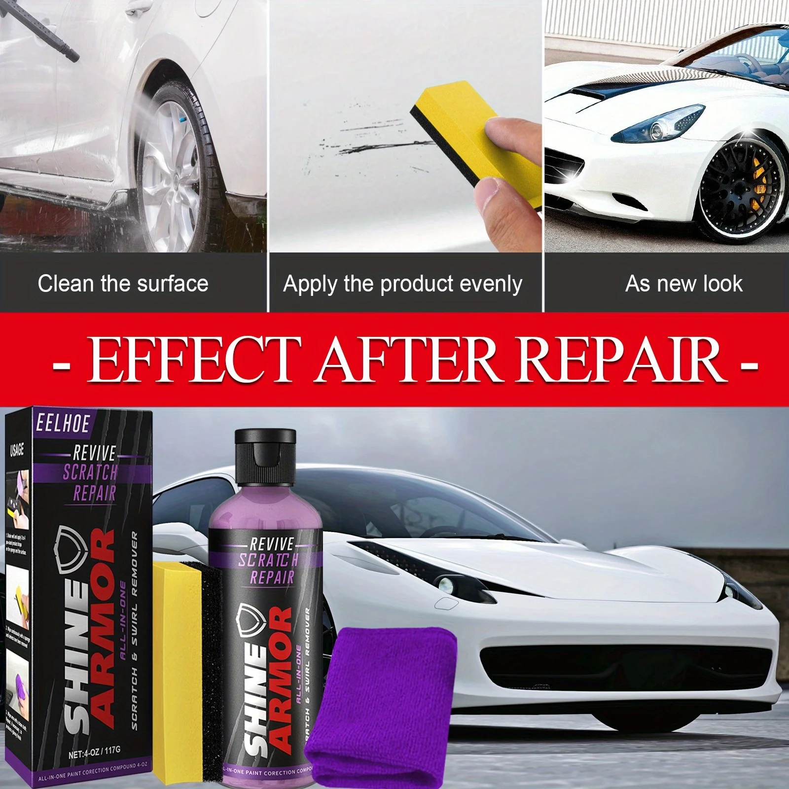 Car Scratch Repair Liquid, Beauty Maintenance Polishing Lacquer Removal Repair Scratch Remover