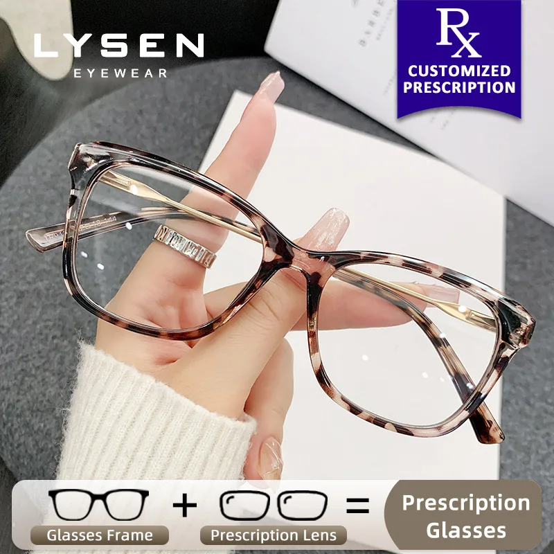 LYSEN موضة مستطيلة النساء قصر النظر النظارات الطبية اللونية مكافحة نظارات الضوء الأزرق نظارات القراءة التقدمية #1
