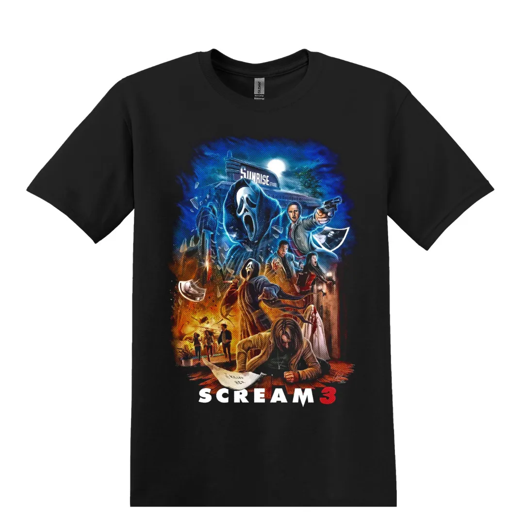Scream 3 Movie Horror T-Shirt Black S-3XL