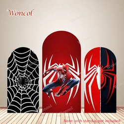 Spiderman Arch Backdrop Spider web Spider Arch Cover Boy Birthday Baby Shower Disney Superhero Double-Sided Arch Cover Prop