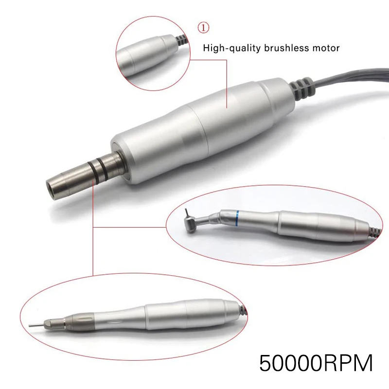 Dental Polishing Kit 50000rpm Polishing Machine Aluminum W101E Electric Micro Motor Handle for Dental Clinic QZ60 G800