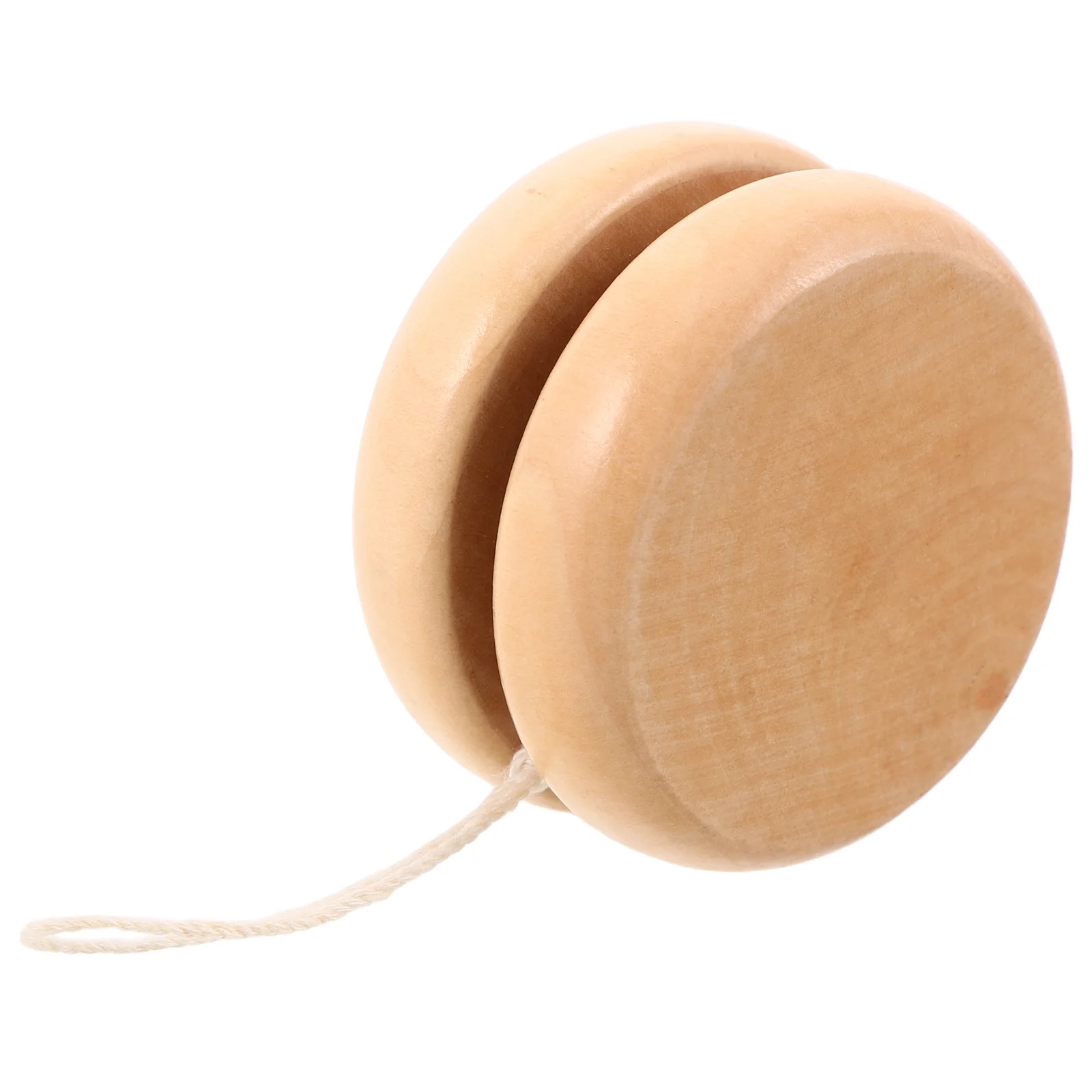Wooden Yo-Yo Natural Solid Wood Cartoon Design Small Plaything for Kids Hand Eye Coordination Party Favor Fun Game