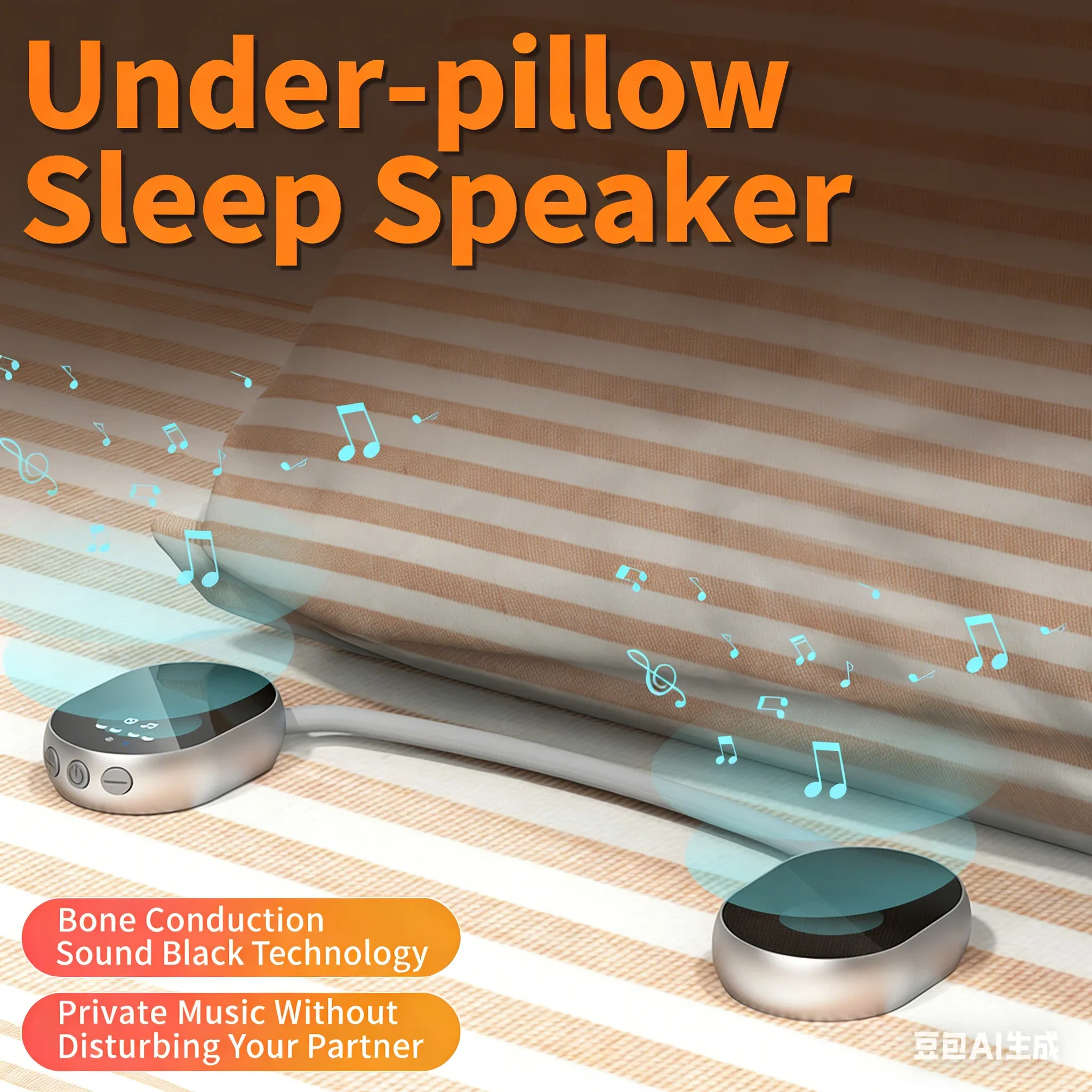 

SM-01 Устройство для помощи во сне с костной проводимостью Bluetooth 6,0, беспроводные колонки с таймером отключения, аккумулятор 400 мАч для взрослых и детей