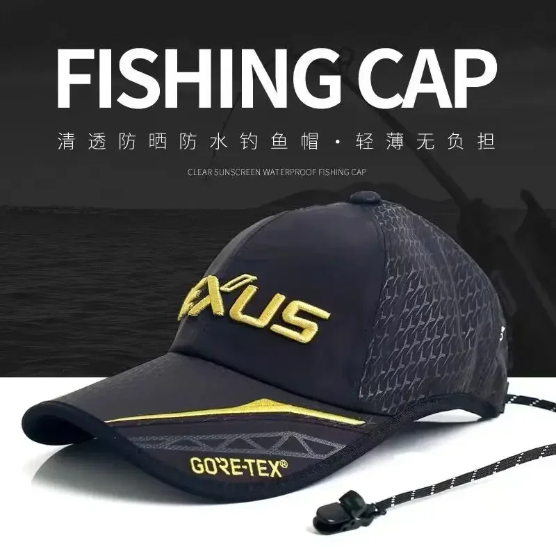 

Breathable Sun Protection Fishing Caps Adult Men Adjustable Fishing Hats Summer Sunshade Waterproof Fishermen Hat with Clip